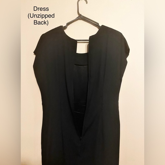 LOIS SNYDER Cap Sleeves Dress w/Tuxedo Jacket (Vintage 14 Petite) - Picture 2 of 4